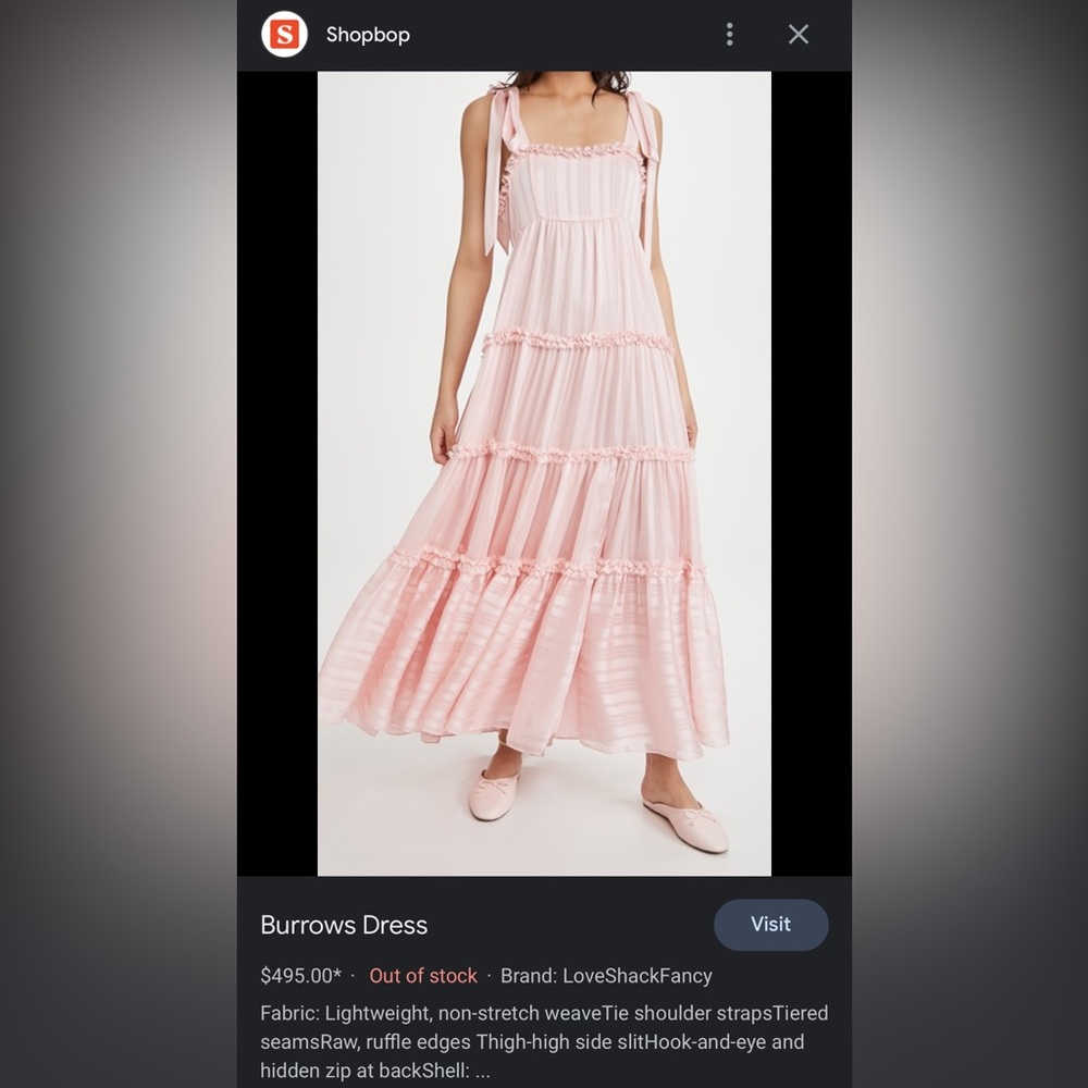 Love shack fancy pink burrows dress!